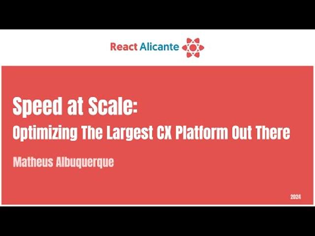 2024 09 21 27 MATHEUS ALBURQUERQUE - Speed at Scale: Optimizing The Largest CX Platform Out There